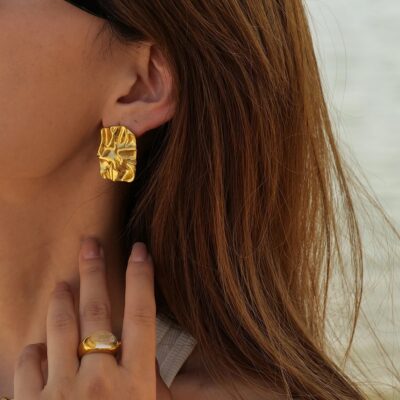 Geometric Square Stud Earrings