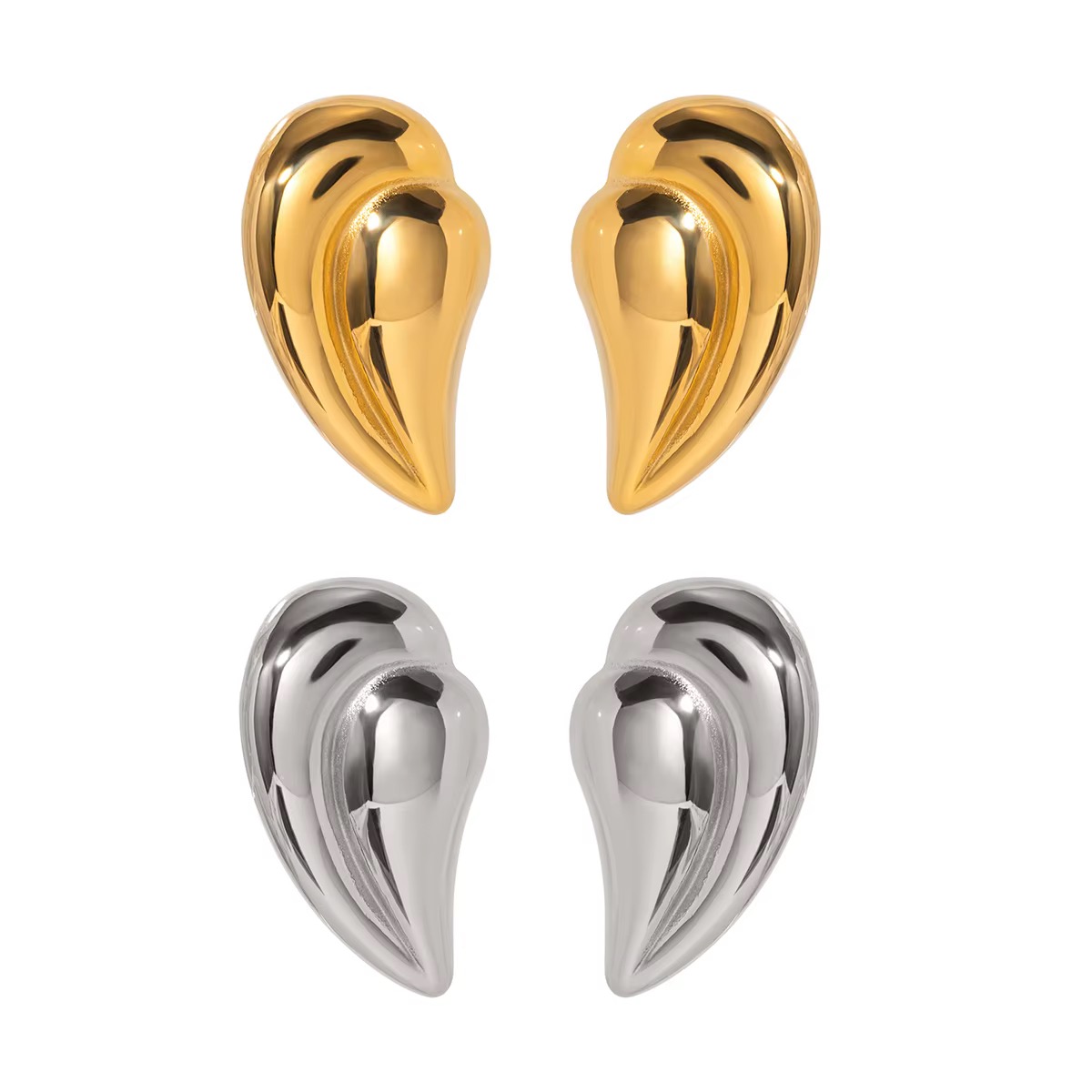 Angel Wings Stud Earrings - Image 4