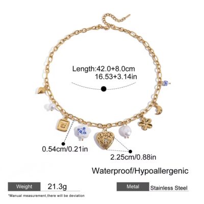 Acrylic Pearl Statement Necklace
