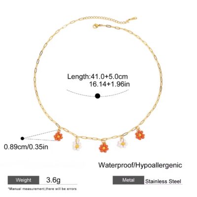 Orange Blossom Charm Necklace