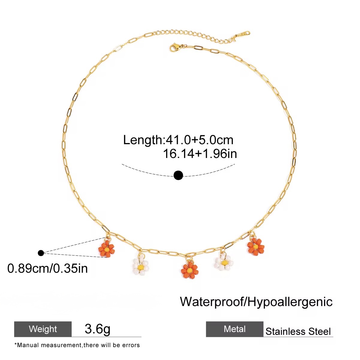 Orange Blossom Charm Necklace