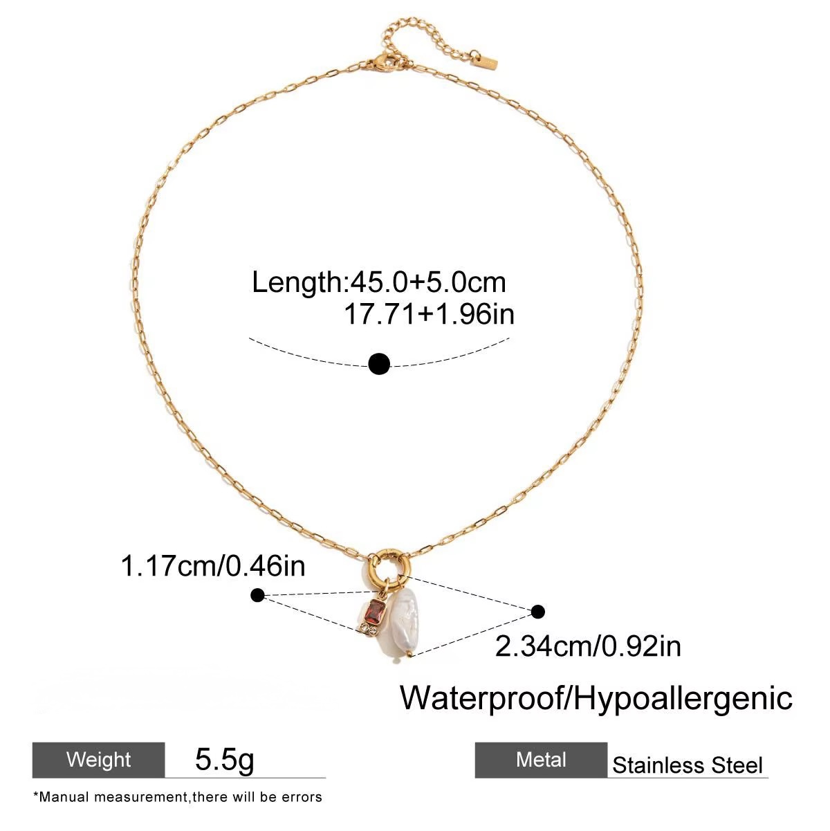 Freshwater Pearl Birthstone Pendant Necklace