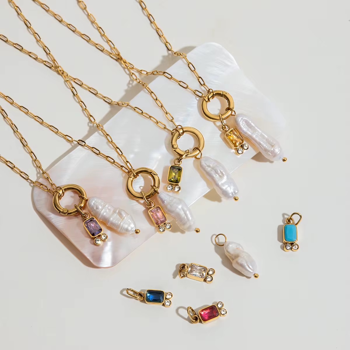 Freshwater Pearl Birthstone Pendant Necklace - Image 3